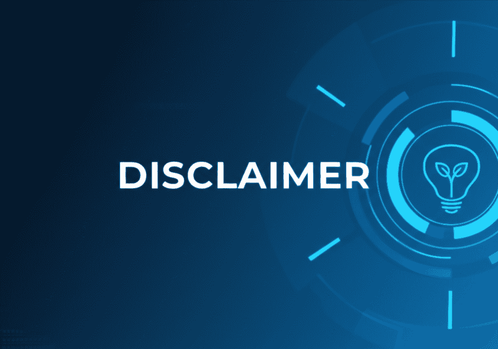 Important legal disclaimer document with a padlock icon