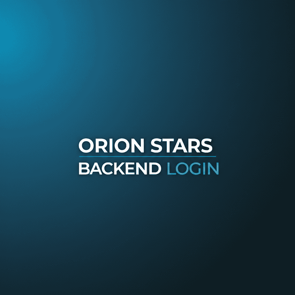 Orion Stars Backend Login interface screenshot